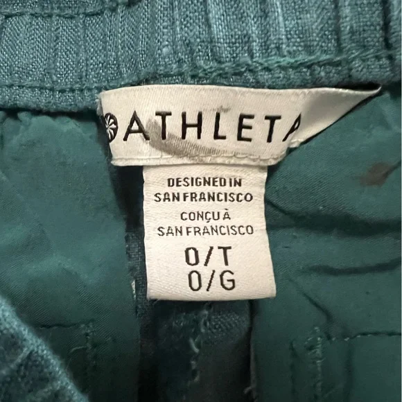 Athleta Retreat Linen wide leg pant 0T - Picture 6 of 6